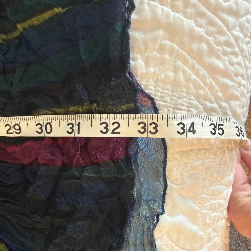 NWT LIV by Habitat Clothes Multi Color Abstract Mesh Crinkle Cardigan 154422 XXL